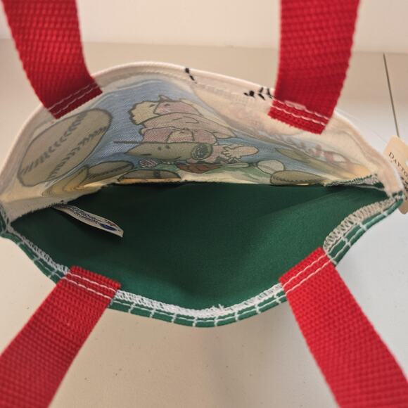 Vintage Peanuts Chicago Baseball Tote Bag Charlie Brown Snoopy Horizon USA NWT - Picture 6 of 11